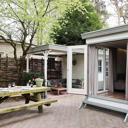 Sfeervol Boschalet 5 Persoons Met Sauna Chalet